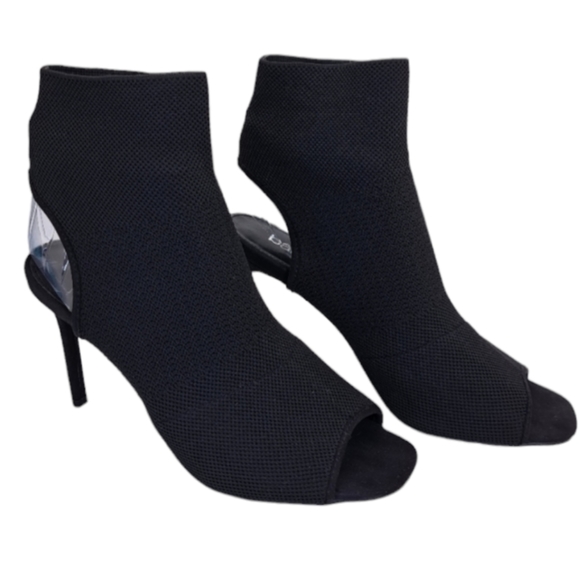 Bar lll Nillaf Fabric Peep Toe Women's Black Boots Size 10M - Picture 4 of 14